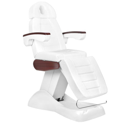 COSMETIC ELECTRIC CHAIR. LUX WHITE / MAHOGANY 3M